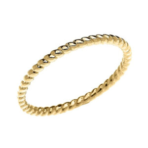 Gold Rope Design Ring