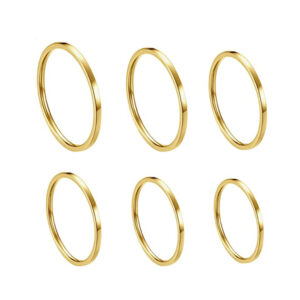 Gold Tone Midi Stacking Rings