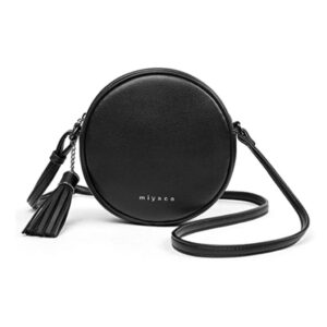 Black Leather Round Bag