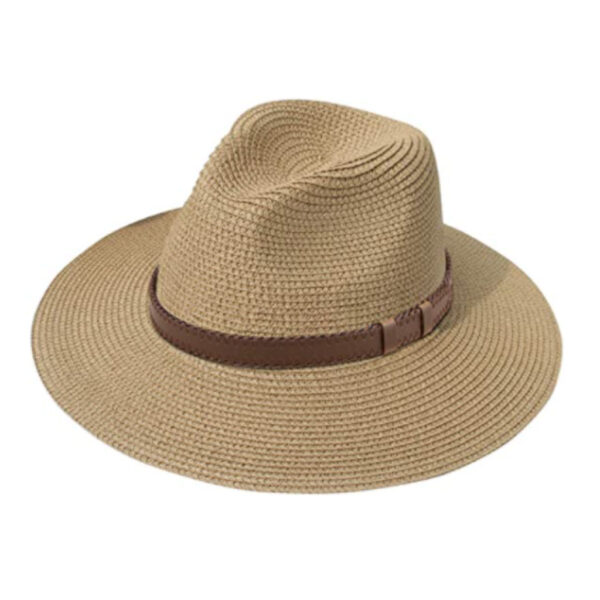 Brown Wide Brim X-Belt Hat