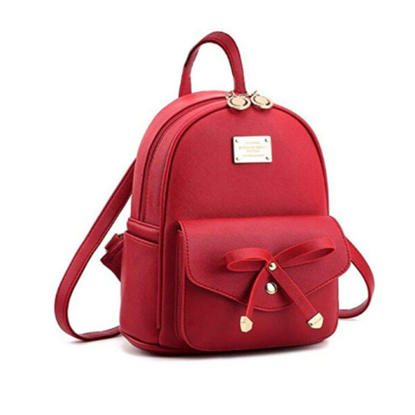 Burgandy Bowknot Mini Backpack